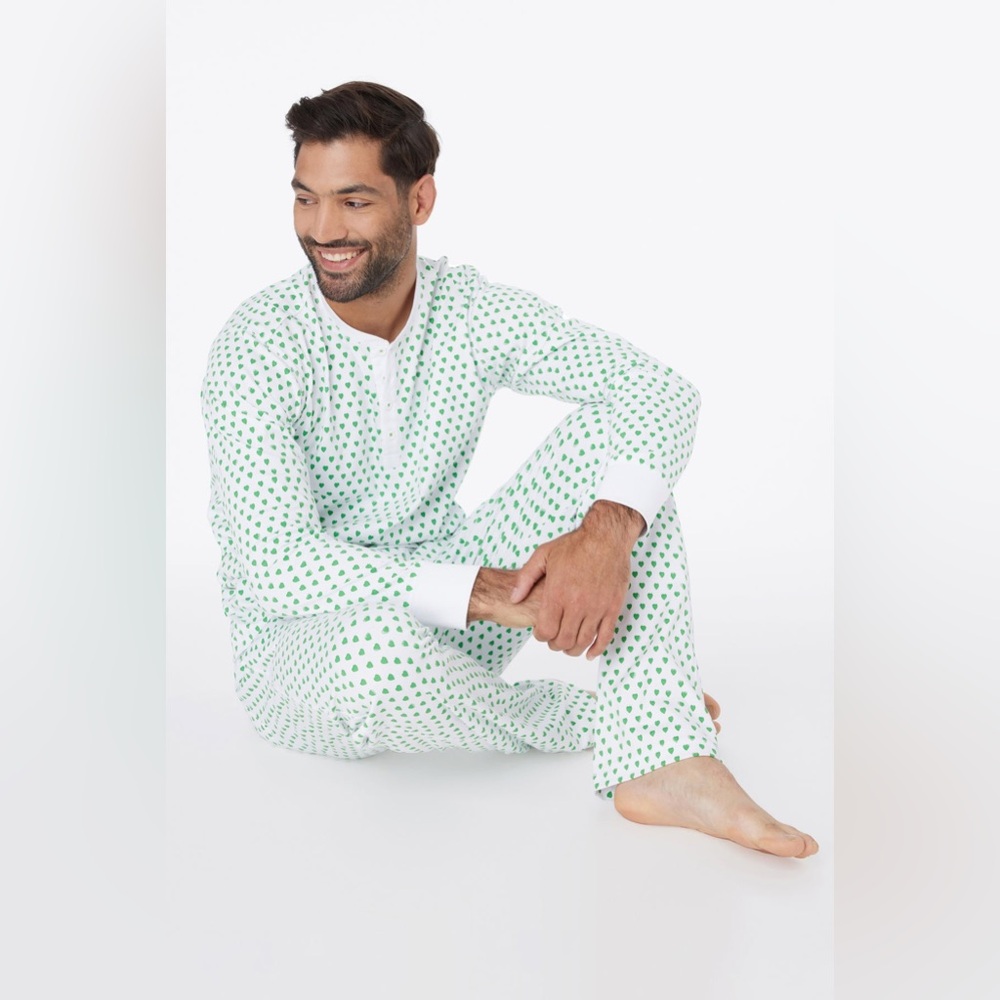Roller Rabbit Mens Hearts Spencer Pajamas EMERALD, XXL